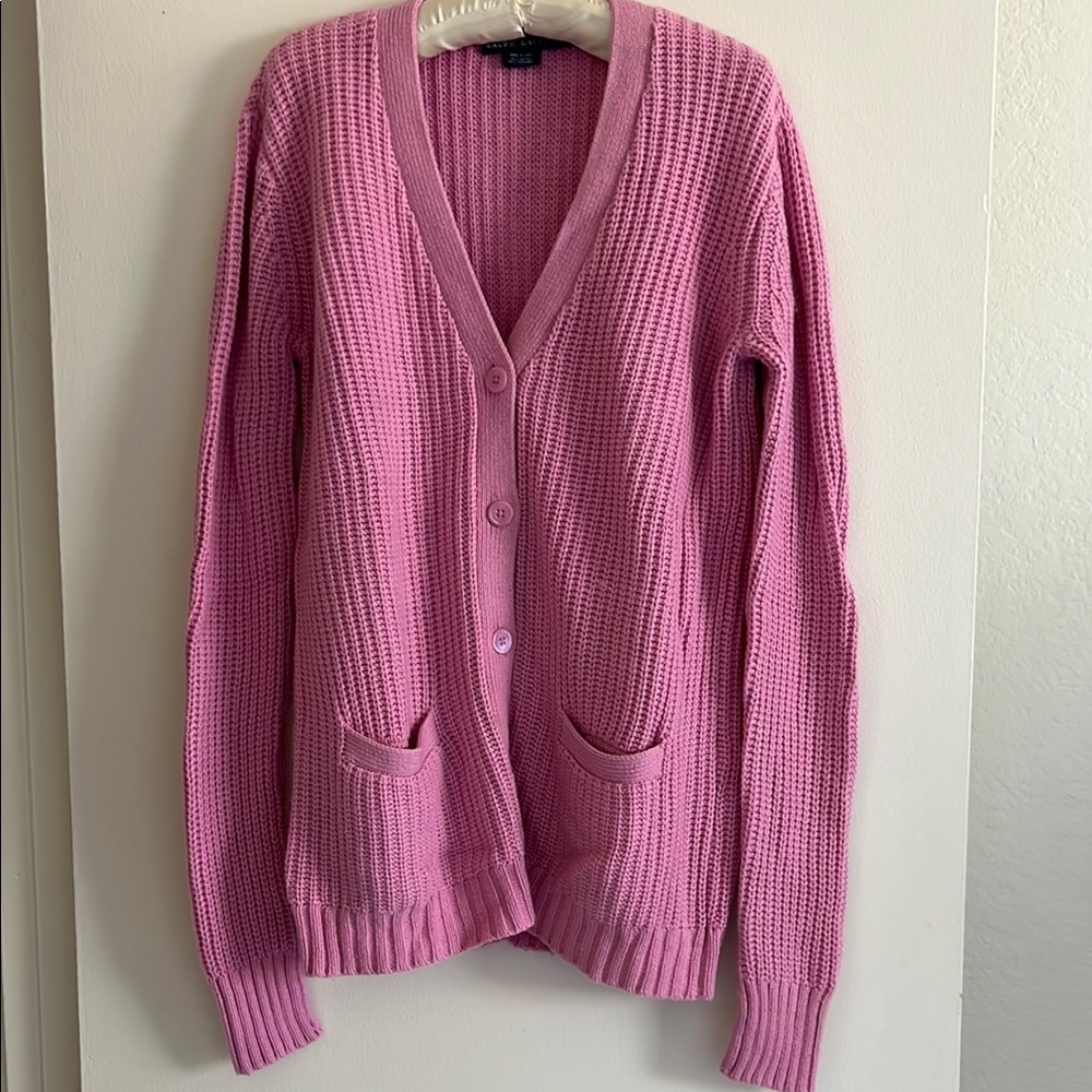 Ralph Lauren Blue Label Beautiful Pink Cardigan cotton/cashmere blend